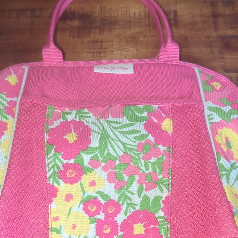 Lilly Pulitzer Pink Floral Tote Bag/ Utility / Garden